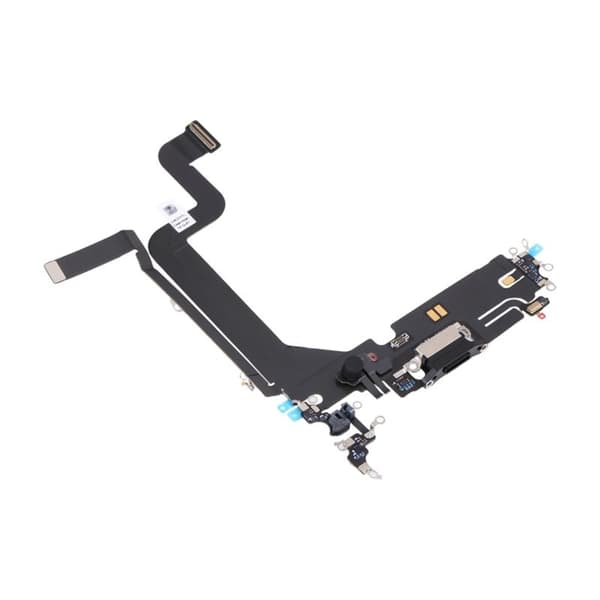 iPhone 14 Pro Max Laddkontakt med Flexkabel Original - Svart Black