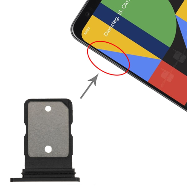 Google Pixel 4A/4A 5G Simkortshållare - Svart Black