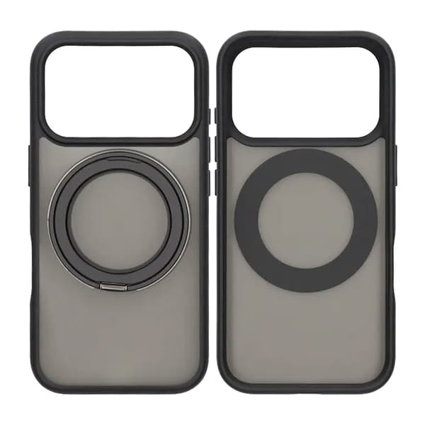 Mobilskal Roterande Magnet Stativ för iPhone 17 Pro - Svart Svart