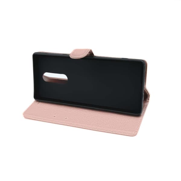 Sony Xperia 1 Plånboksfodral med Stativ - Rosa Rosa