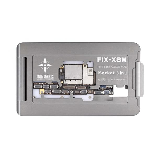 FIX-XSM iSocket 3-i-1 Stativ för lödning iPhone X/XS/XS Max Black