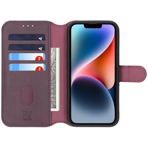iPhone 13/14 Plånboksfodral Magnet Rvelon - Lila Purple