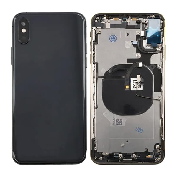 iPhone XS Max Baksida Komplett OEM med Smådelar - Grå Red
