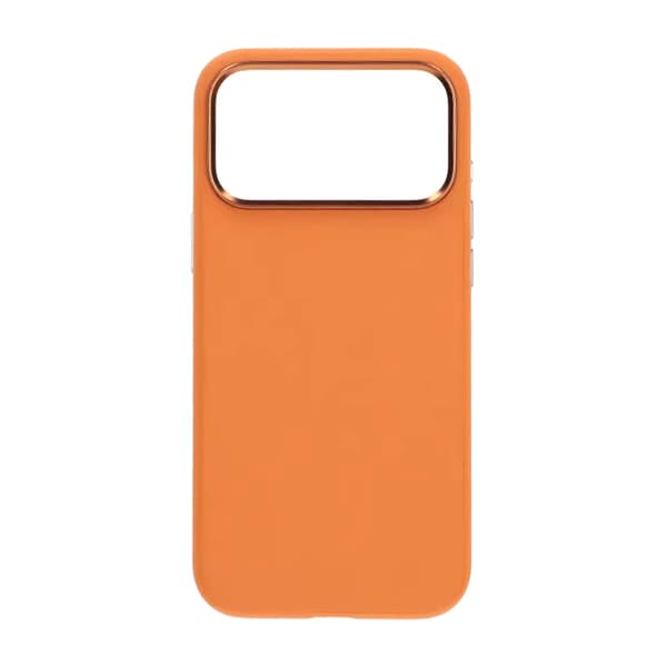 Mobilskal konstläder med Magsafe för iPhone 17 Pro - Orange Orange