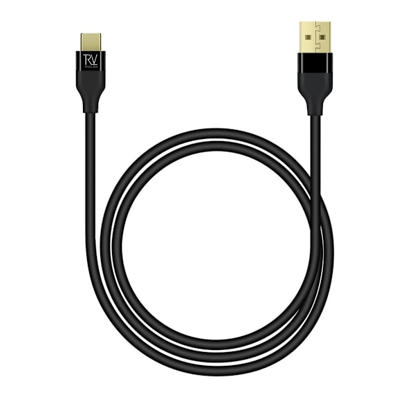 Rvelon USB-A till USB-C Kabel 1m Svart