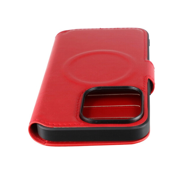 iPhone 15 Pro Plånboksfodral med Magsafe Rvelon - Röd Red