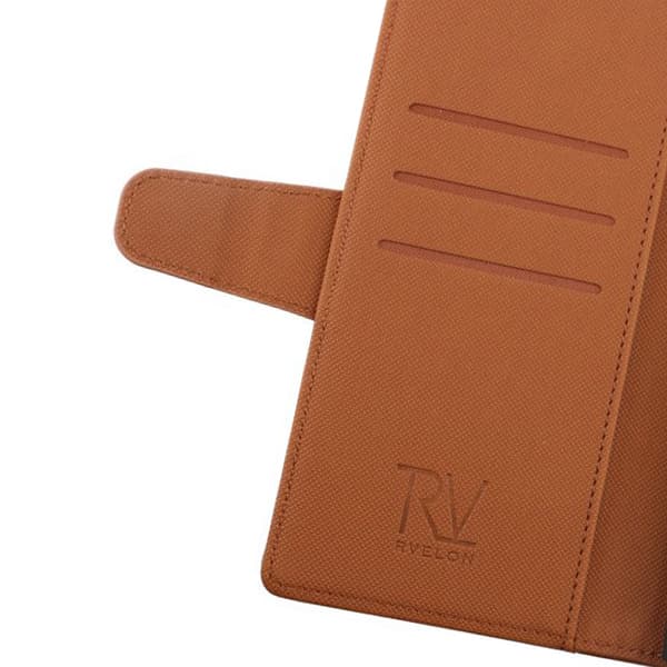 Samsung Galaxy S22 Ultra Plånboksfodral med Extra Kortfack Rvelon - Guldbrun Rosa guld