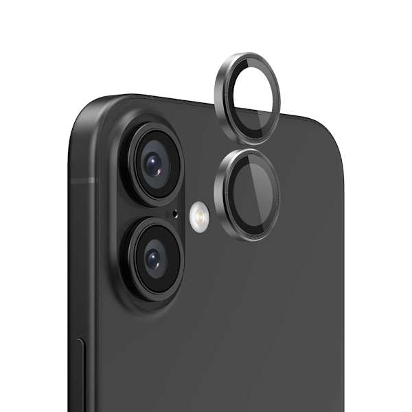 iPhone 16 /16 Plus Lins Kameraskydd - Svart Svart