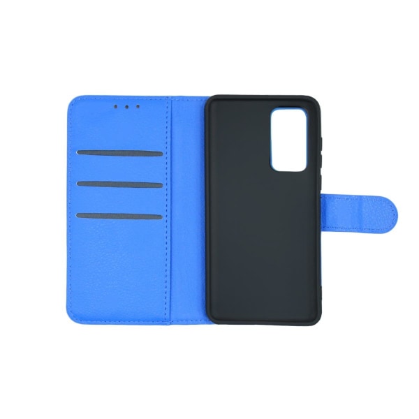 Huawei P40 Pro Plånboksfodral med Stativ - Blå Blue