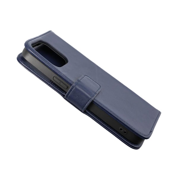 iPhone 14 Pro Plånboksfodral Läder Rvelon - Blå Marinblå