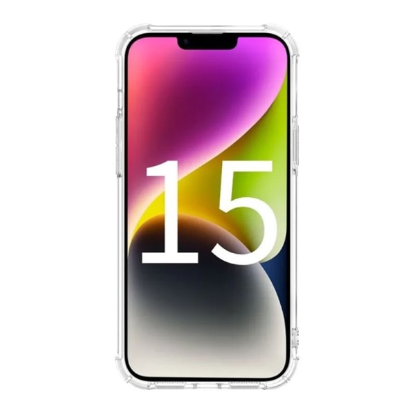 iPhone 15 Plus Stöttåligt Mobilskal - Transparent Transparent