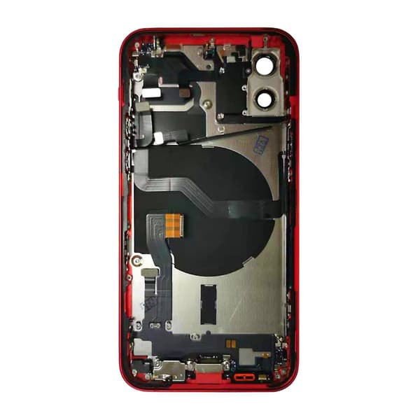 iPhone 12 Baksida med Komplett Ram - Röd Röd