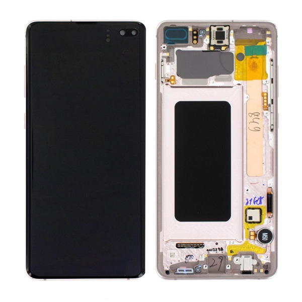 Samsung Galaxy S10 Plus (SM-G975F) Skärm med LCD Display Original - Vit Vit