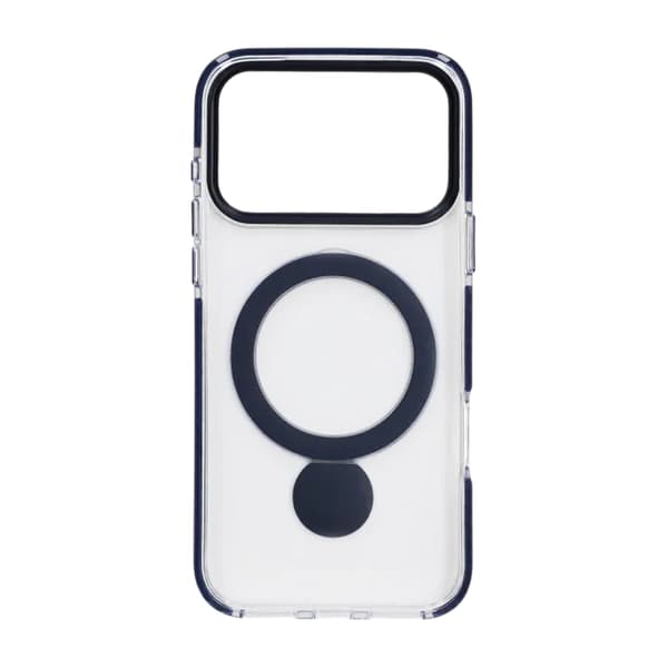 Skal Magsafe till iPhone 17 Pro Max - Transparent blå med ringstativ Blå