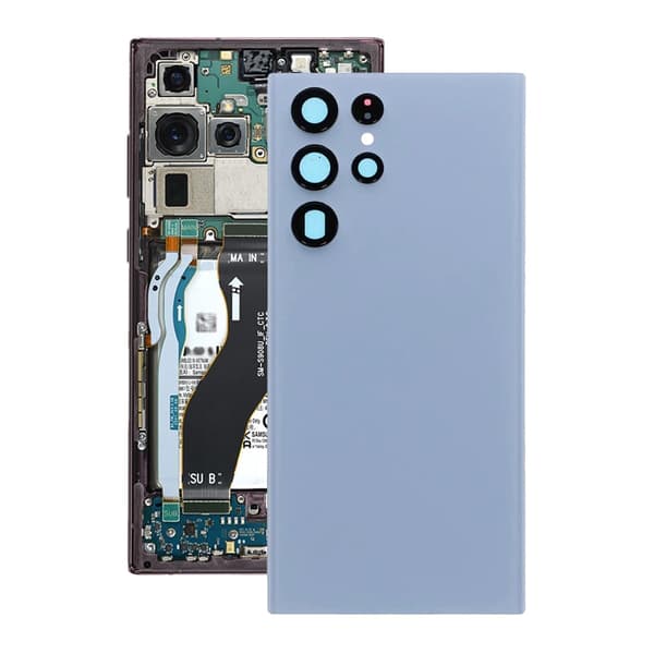 Samsung Galaxy S22 Ultra SM-S908 Baksida Bra Kvalitet - Blå blå