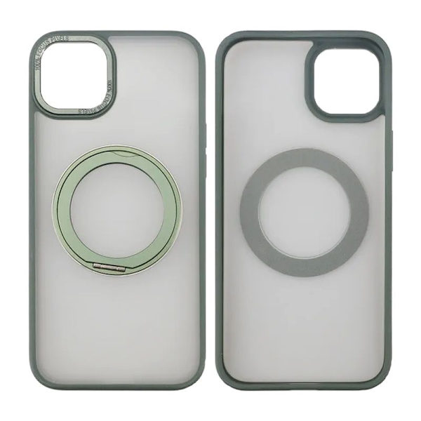 iPhone 15 Skal med MagSafe Stativ Rvelon - Grön Green