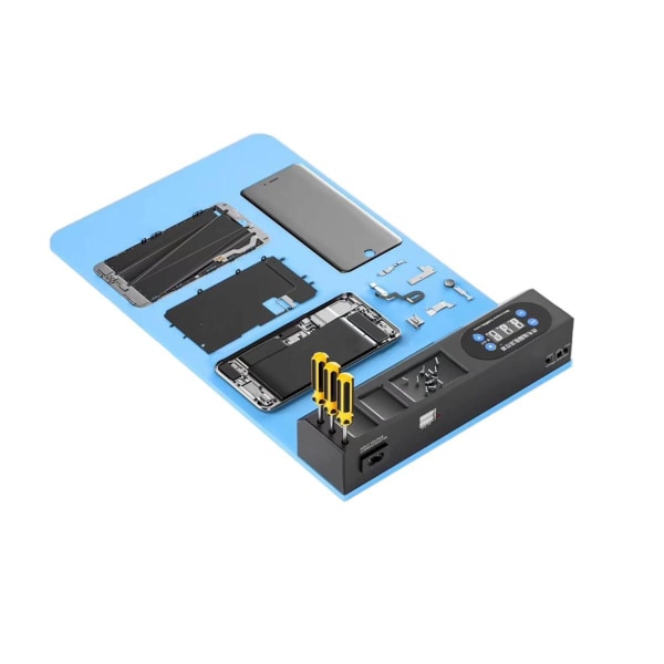 Värmeplatta för Skärm/Display och Mobilreparationer - 380*220mm Blå
