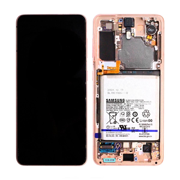 Samsung Galaxy S21 5G Skärm med LCD Display Original + Batteri O Dark purple
