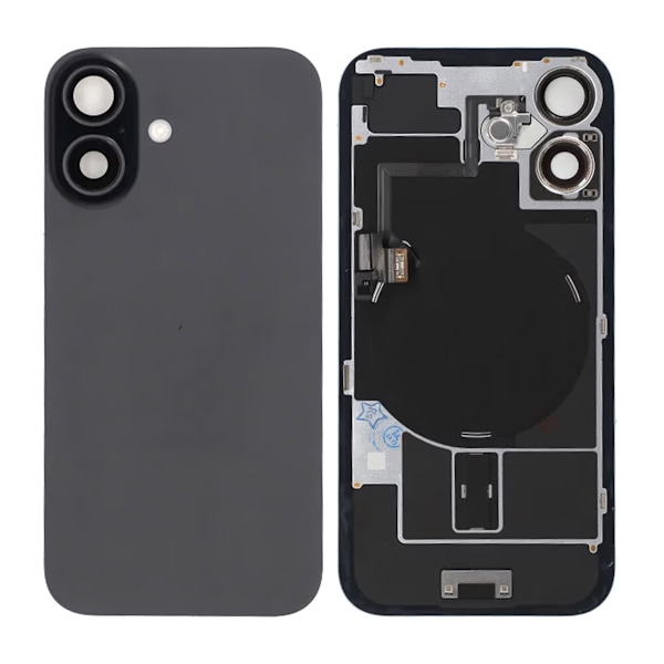 iPhone 16 Baksida Glas - Svart Black