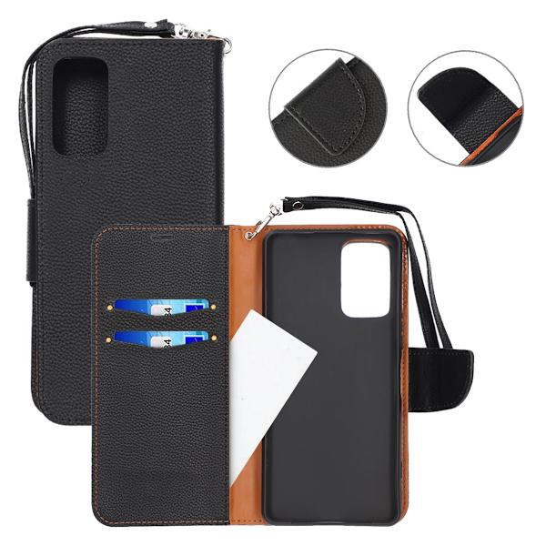 Samsung Galaxy S20 FE Plånboksfodral med Stativ - Svart Black