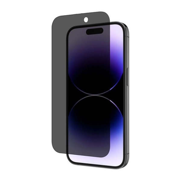 Skärmskydd iPhone 15 Plus - Privacy 3D Härdat Glas (miljö)