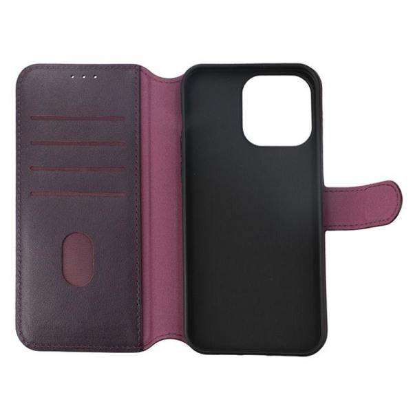 iPhone 15 Pro Max Plånboksfodral Läder Rvelon - Lila Purple