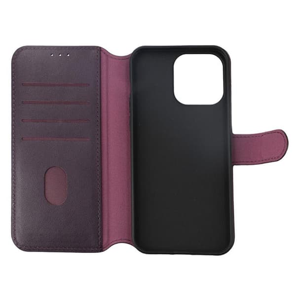 Plånboksfodral Läder Rvelon till iPhone 15 Pro Max - Lila Purple