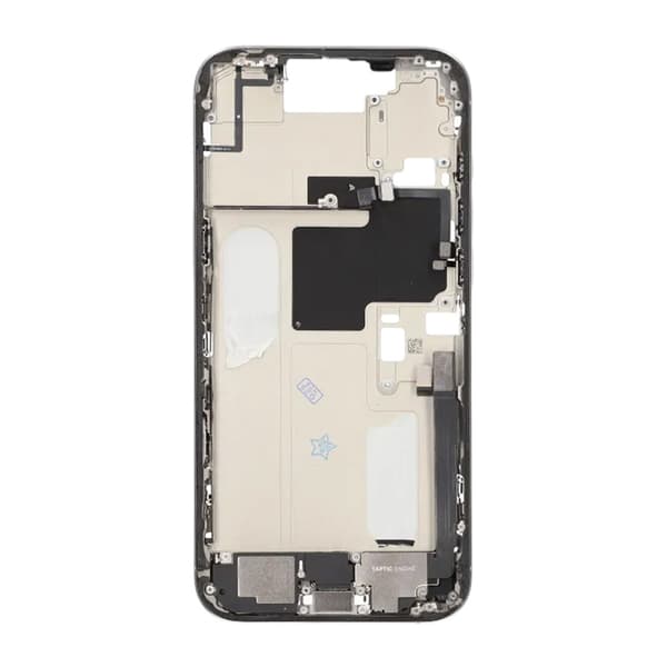 Mittenram med smådelar för iPhone 16 Pro Max - Vitt Titan OEM White