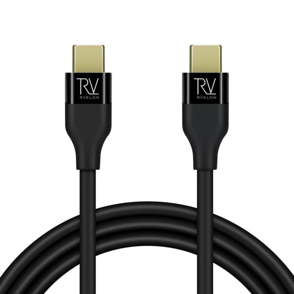 Rvelon USB-C till USB-C Kabel 2m Svart