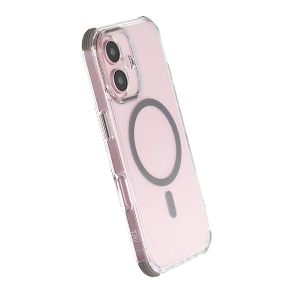 iPhone 16 Rvelon Mobilskal Magnet med Kantskydd - Grå grå