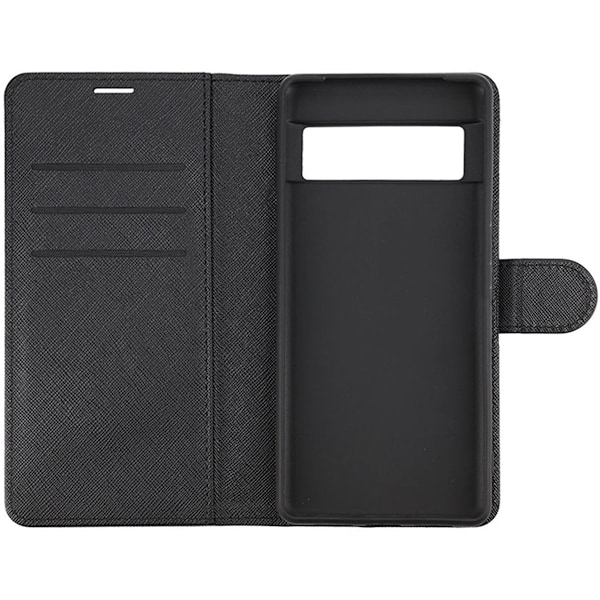 Google Pixel 7 Plånboksfodral med Stativ - Black Svart