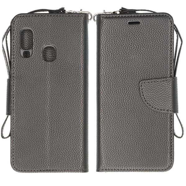 Samsung Galaxy A40 Plånboksfodral med Stativ - Svart Svart