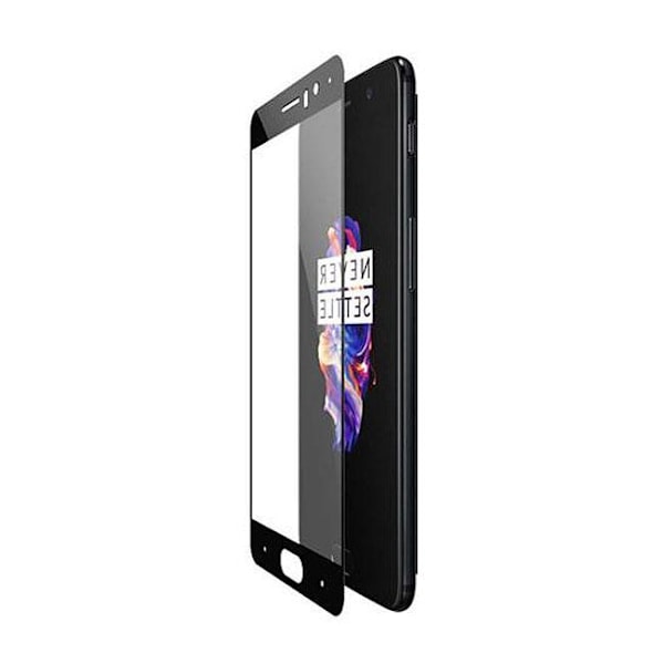 Skärmskydd OnePlus 5 - Heltäckande Härdat Glas Svart Black