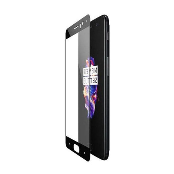 Skärmskydd OnePlus 5 - Heltäckande Härdat Glas Svart Svart