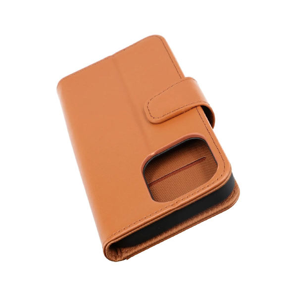 iPhone 14 Pro Max Plånboksfodral Extra Kortfack Rvelon - Brun Brun