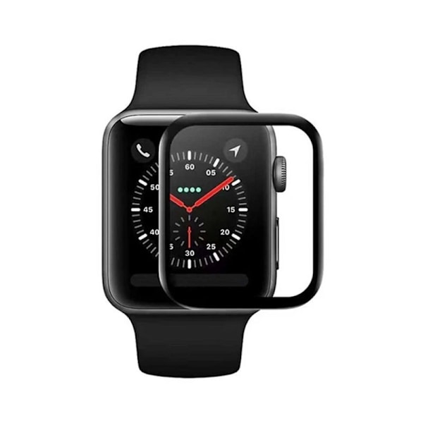 Skärmskydd Apple Watch Series 8 45mm - Härdat Glas Svart Svart