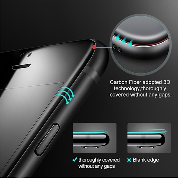 Skärmskydd Privacy iPhone 7/8/SE 2020 - 3D Härdat Glas Svart (miljö) Svart