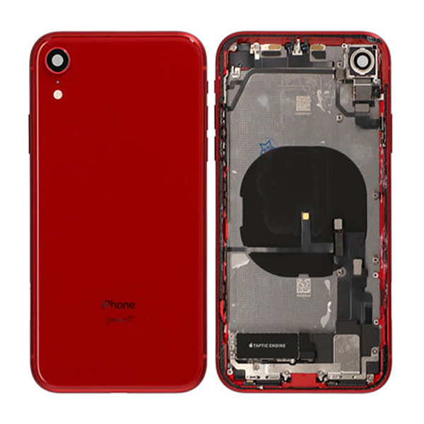 iPhone XR Baksida med Komplett Ram - Röd Red