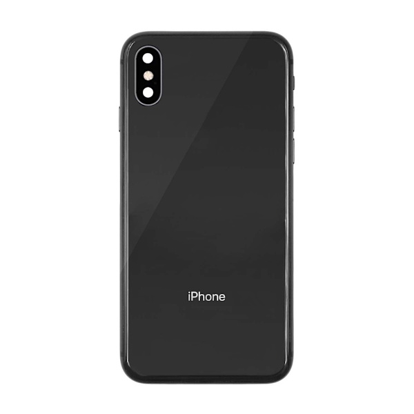 iPhone XS Baksida med Komplett Ram - Svart Svart