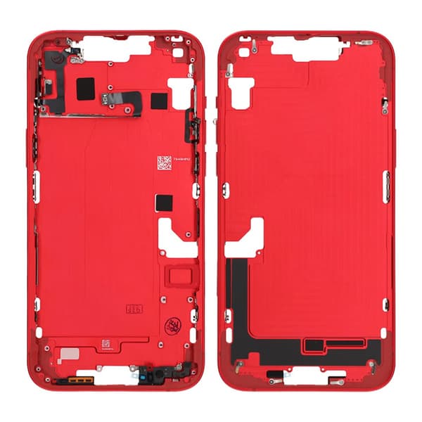 iPhone 14 Plus Mittenram med smådelar OEM - Röd Röd