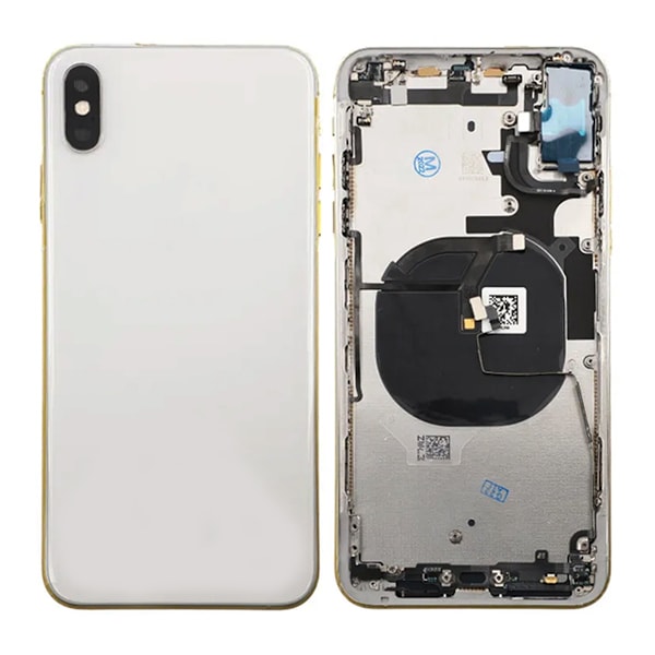 iPhone XS Max Back Cover Complete OEM Silver With Small Parts Silver
