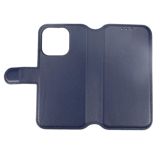 iPhone 15 Pro Plånboksfodral Läder Rvelon - Blå Marinblå
