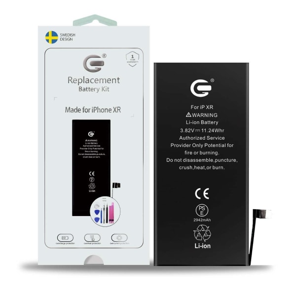 iPhone XR Batteri Kit Black