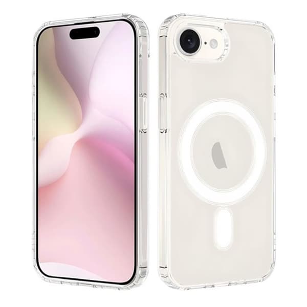 Mobilskal Stöttåligt Magsafe för iPhone 16e och 17e - Transparent transparent