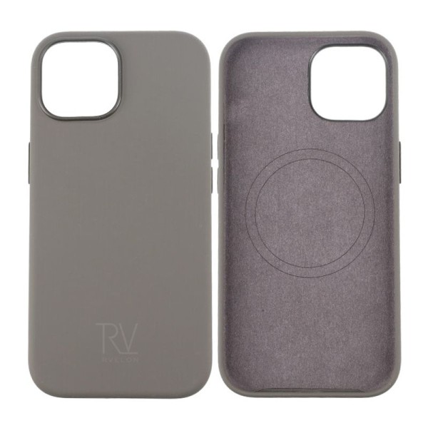 iPhone 15 Silikonskal Rvelon MagSafe - Grå grå