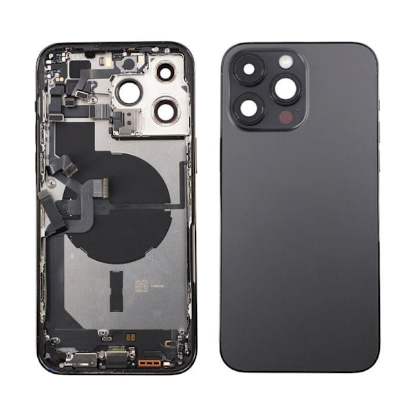 iPhone 14 Pro Max Baksida med Komplett Ram - Svart Svart