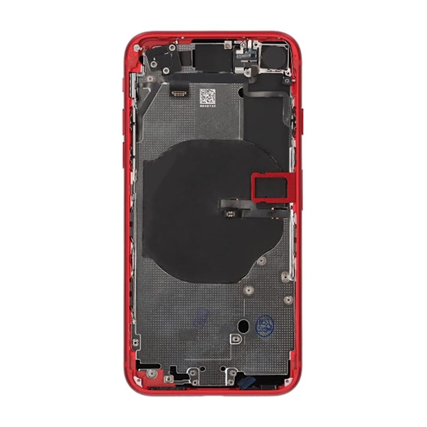 iPhone SE 2020 Baksida med Komplett Ram OEM - Röd Röd