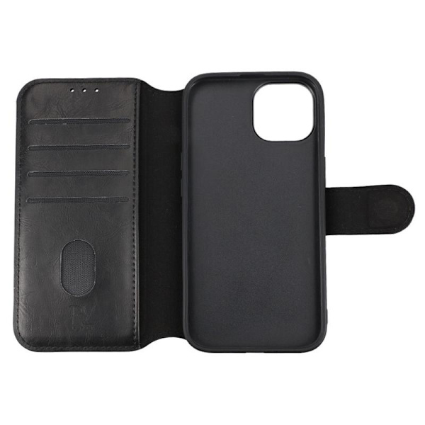iPhone 15 Plånboksfodral med Magsafe Rvelon - Svart Black