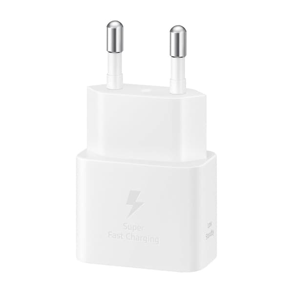 Samsung 25W USB-C GaN Strömadapter med kabel - Vit valkoinen