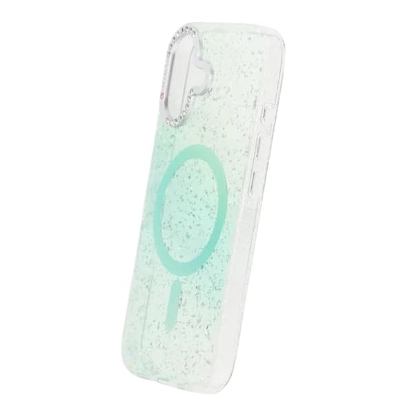 Glitter Skal MagSafe och Diamanter för iPhone 17 - Grön